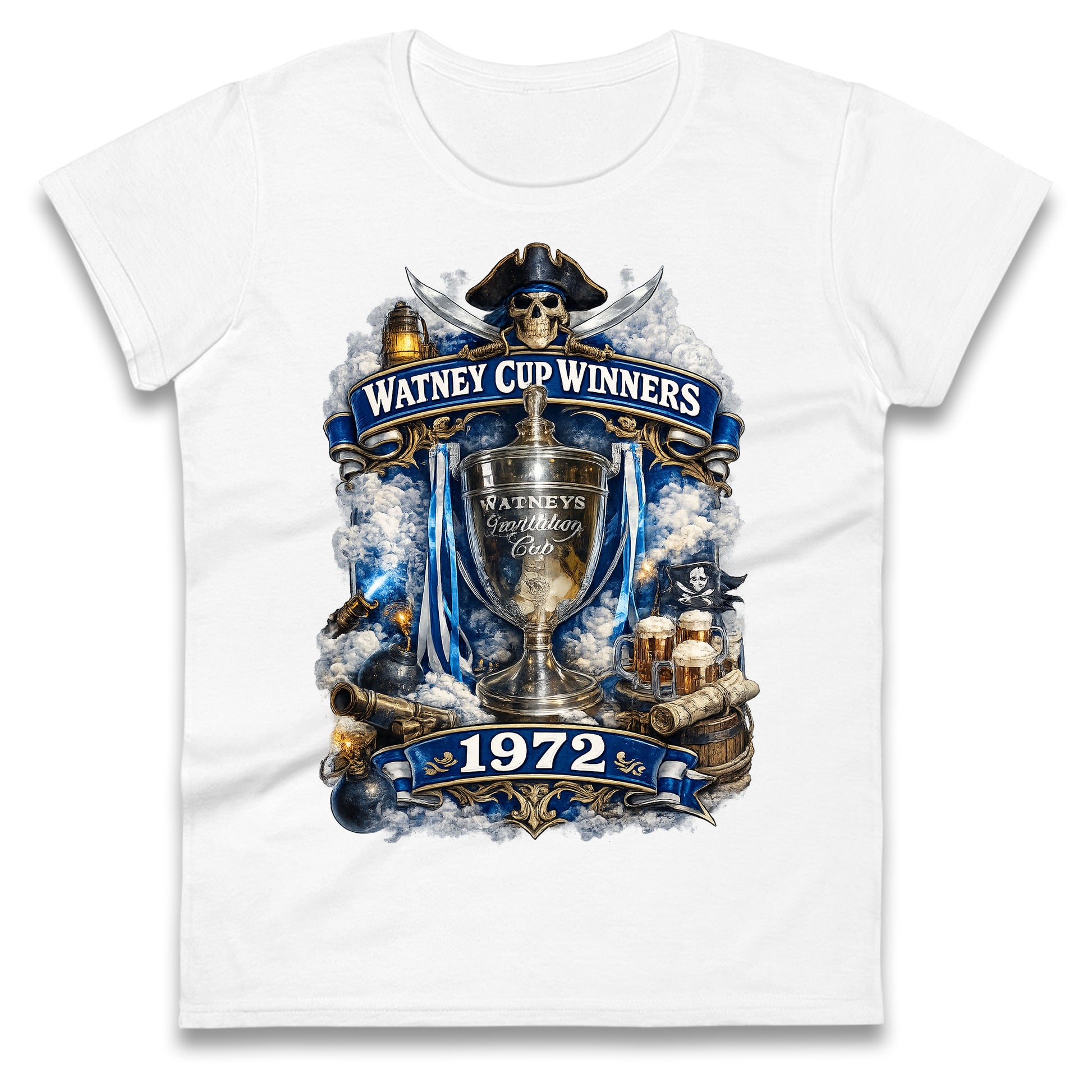 Retro Bristol Rovers Football Ladies T Shirt