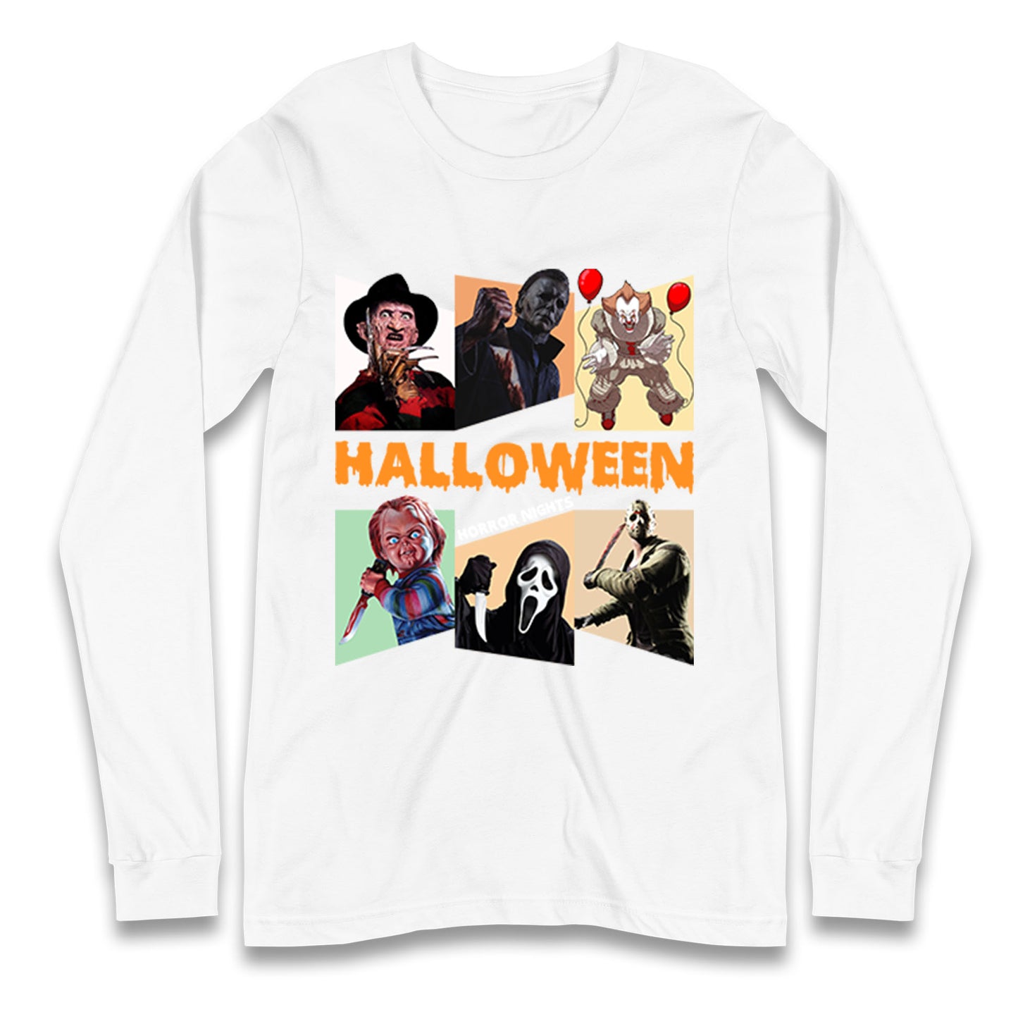 Horror Characters Halloween Horror Nights Long Sleeve T Shirt