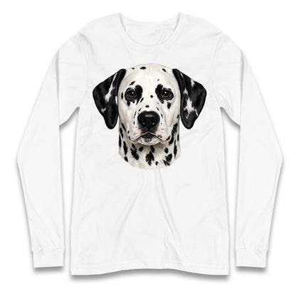 Dalmatian Dog Face Longsleeve T Shirt