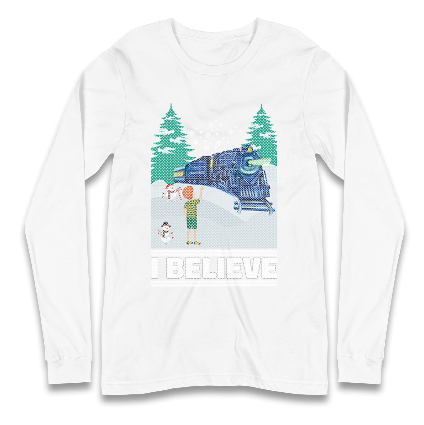 I Beleive Polar Express Christmas Long Sleeve T Shirt