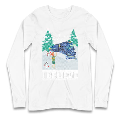 I Beleive Polar Express Christmas Long Sleeve T Shirt