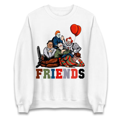 Horror Vintage Characters Friends Halloween Sweatshirt
