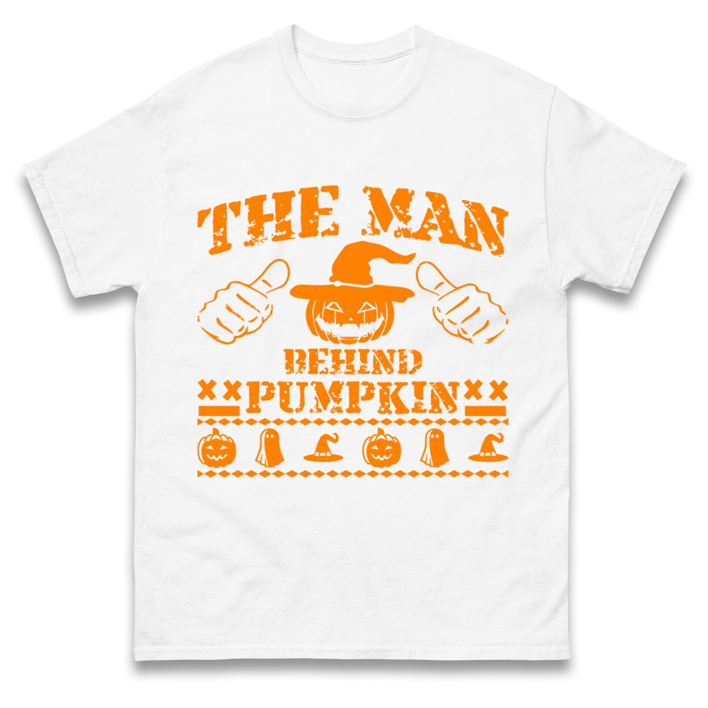 The Man Behind Pumpkin Halloween t shirt