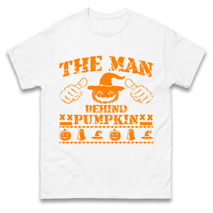 The Man Behind Pumpkin Halloween t shirt