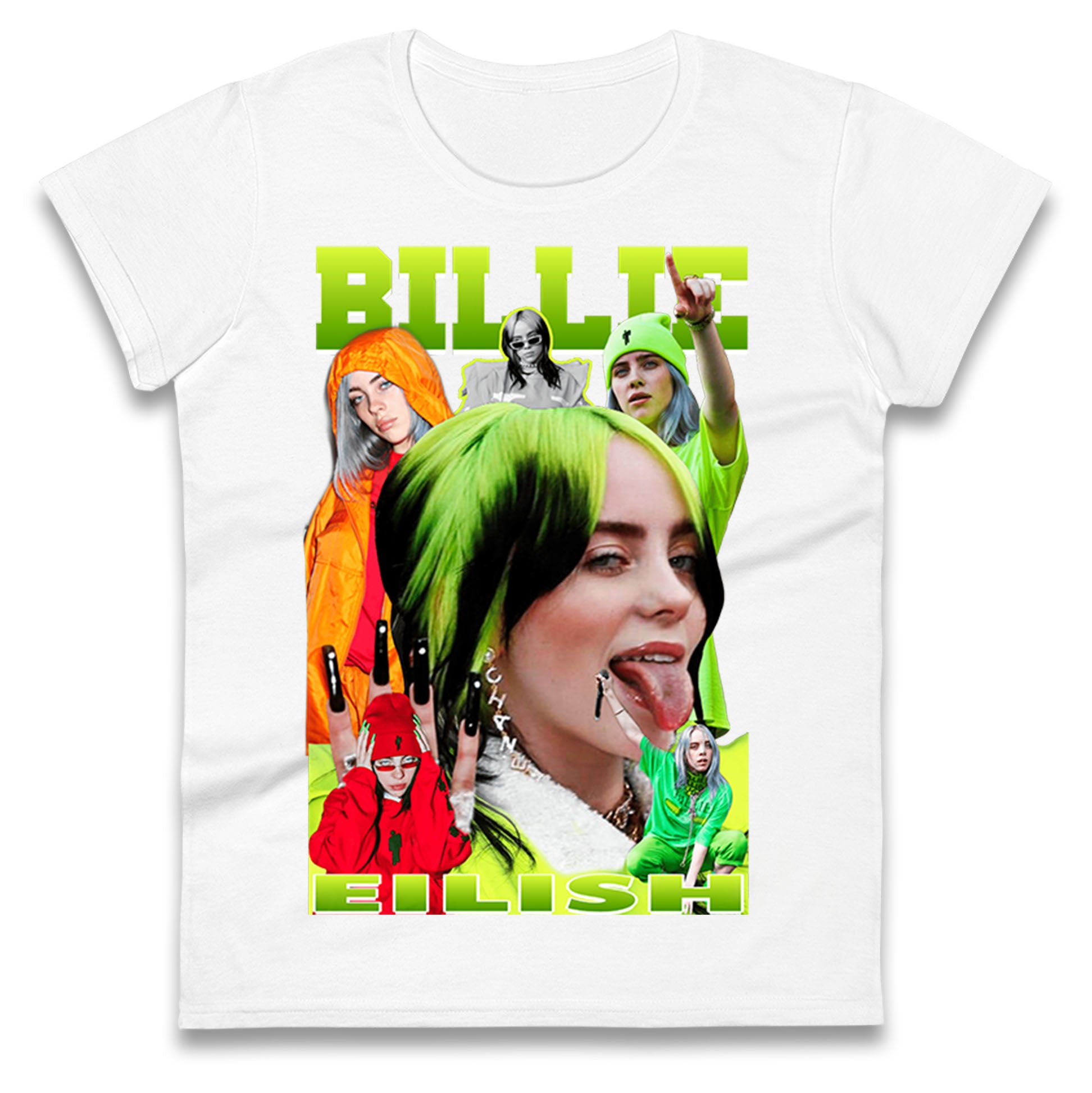 Billie Eilish Green Ladies T Shirt