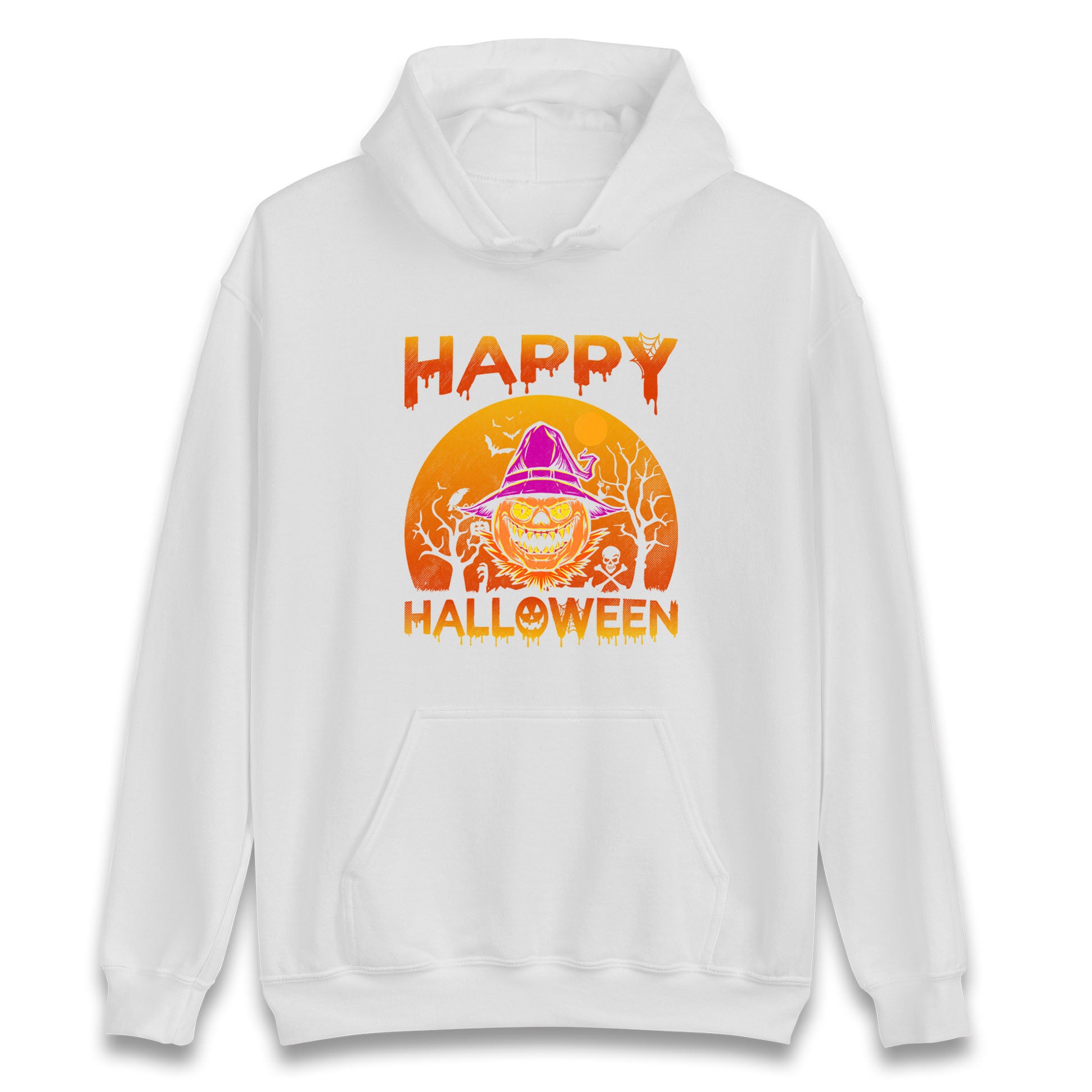Happy Halloween Pumpkin Witch Hoodie
