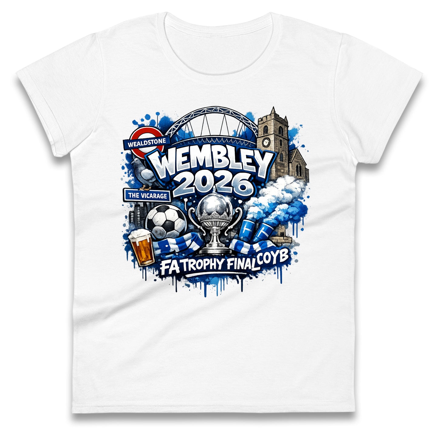 Wealdstone FA Trophy Final Wembley 2026 | Buy FA Trophy Wear Ladies T Shirt 