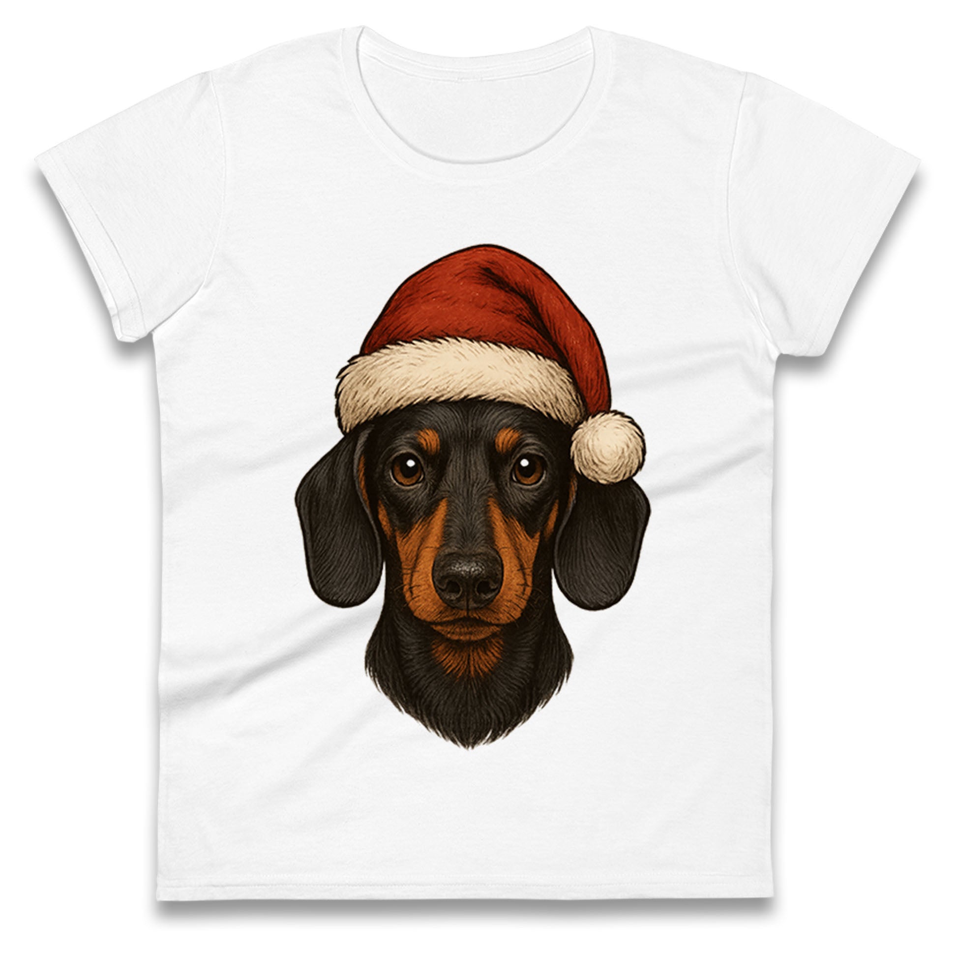 Dachshund Christmas Ladies T Shirt