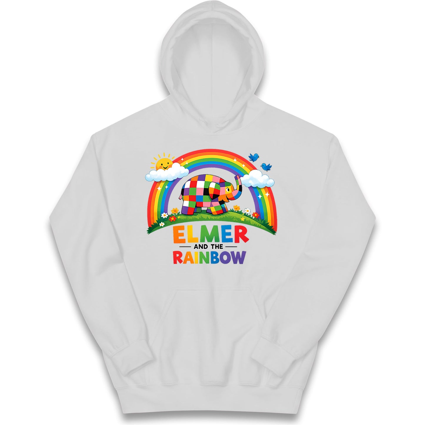 Elmer And The Rainbow Kids Hoodie