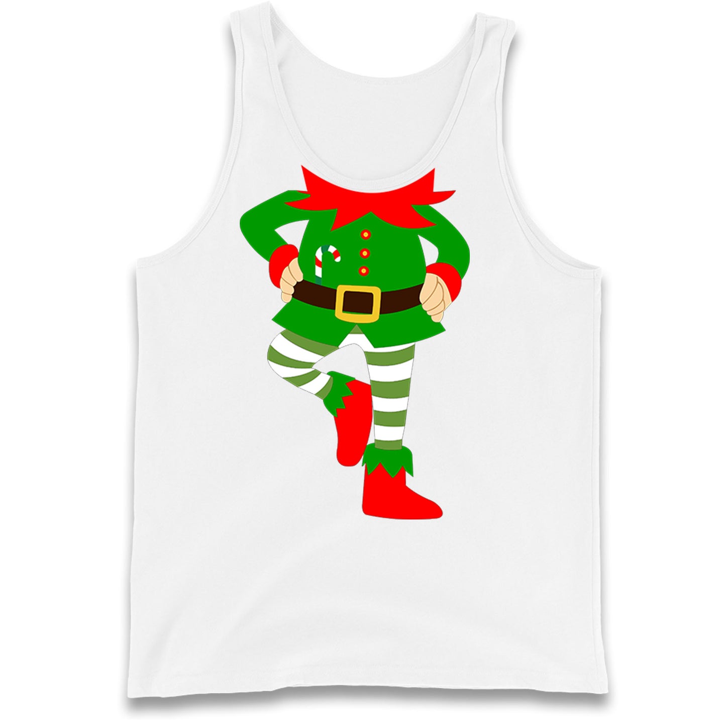 Personalise Christmas Party Wear Elf Tank Top