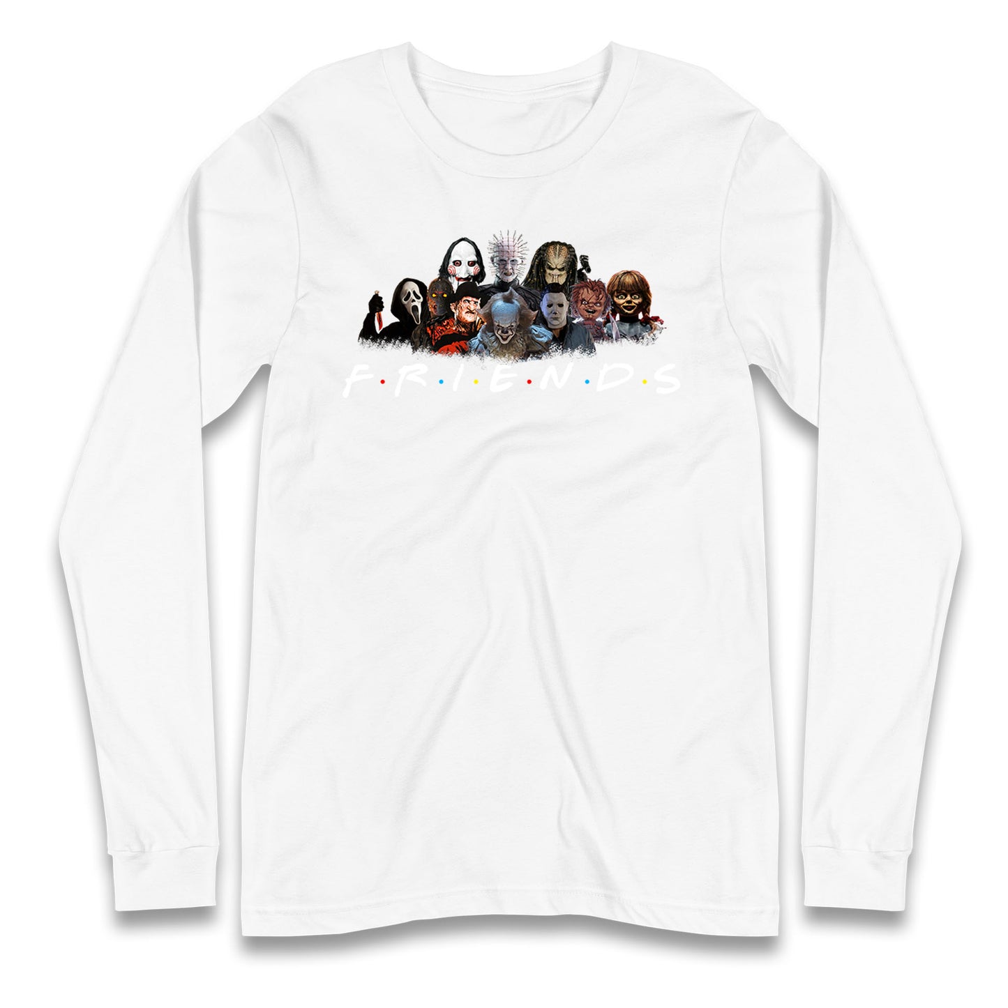 Horror Characters Friends Halloween Long Sleeve T Shirt