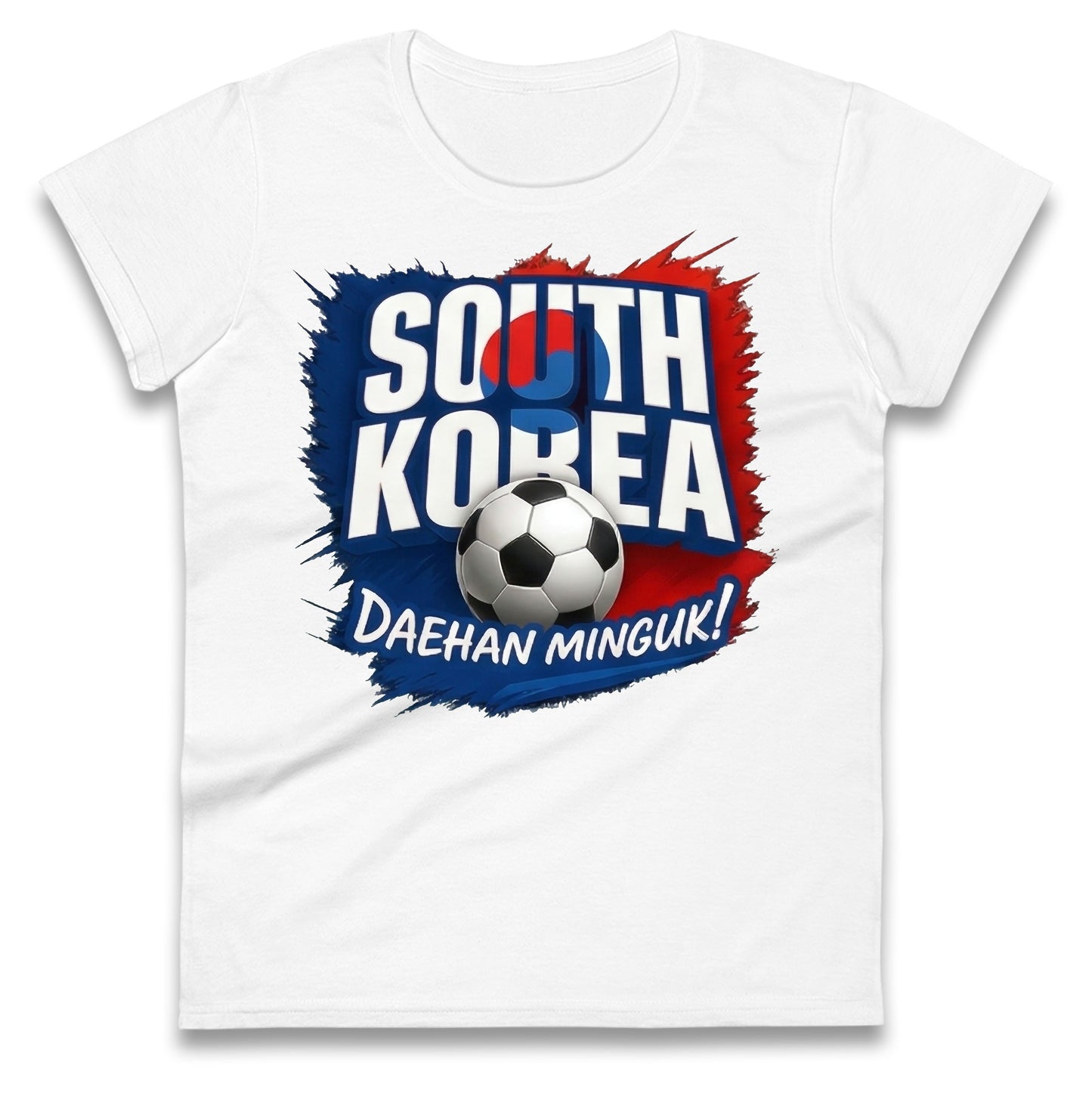 South Korea Football Ladies T Shirt
