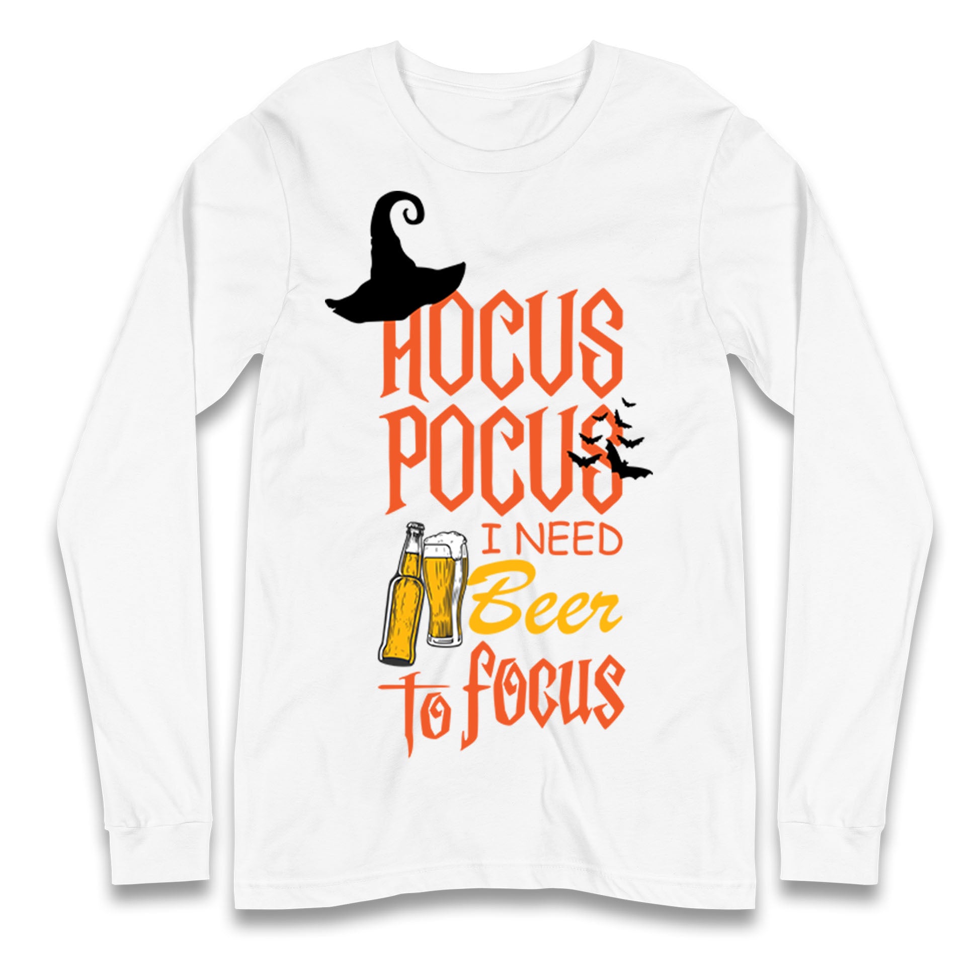 Hocus Pocus I Need Beer To Focus Halloween T Shirt
