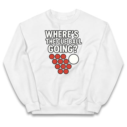 Where’s The Cue Ball Going Kids Jumper