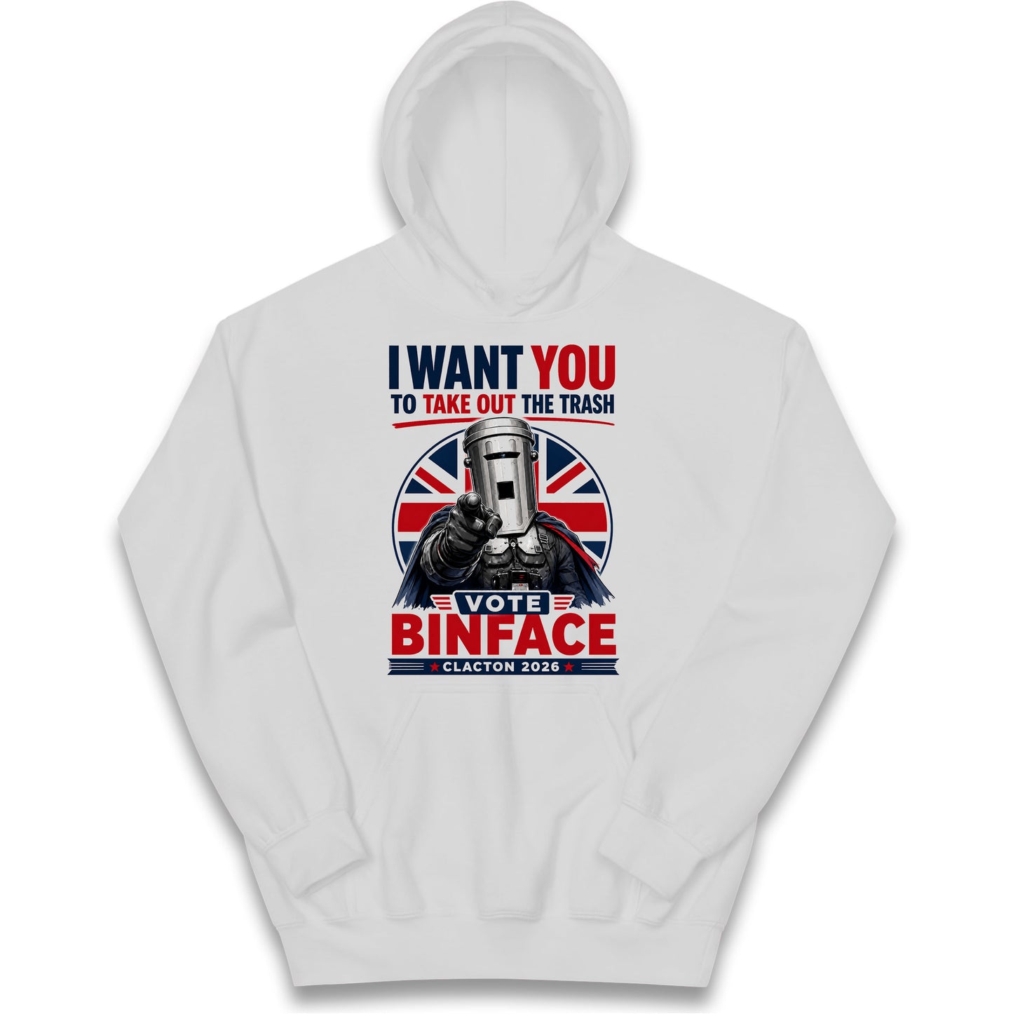 Vote Count Binface Clacton-On-Sea 2026 Kids Hoodie