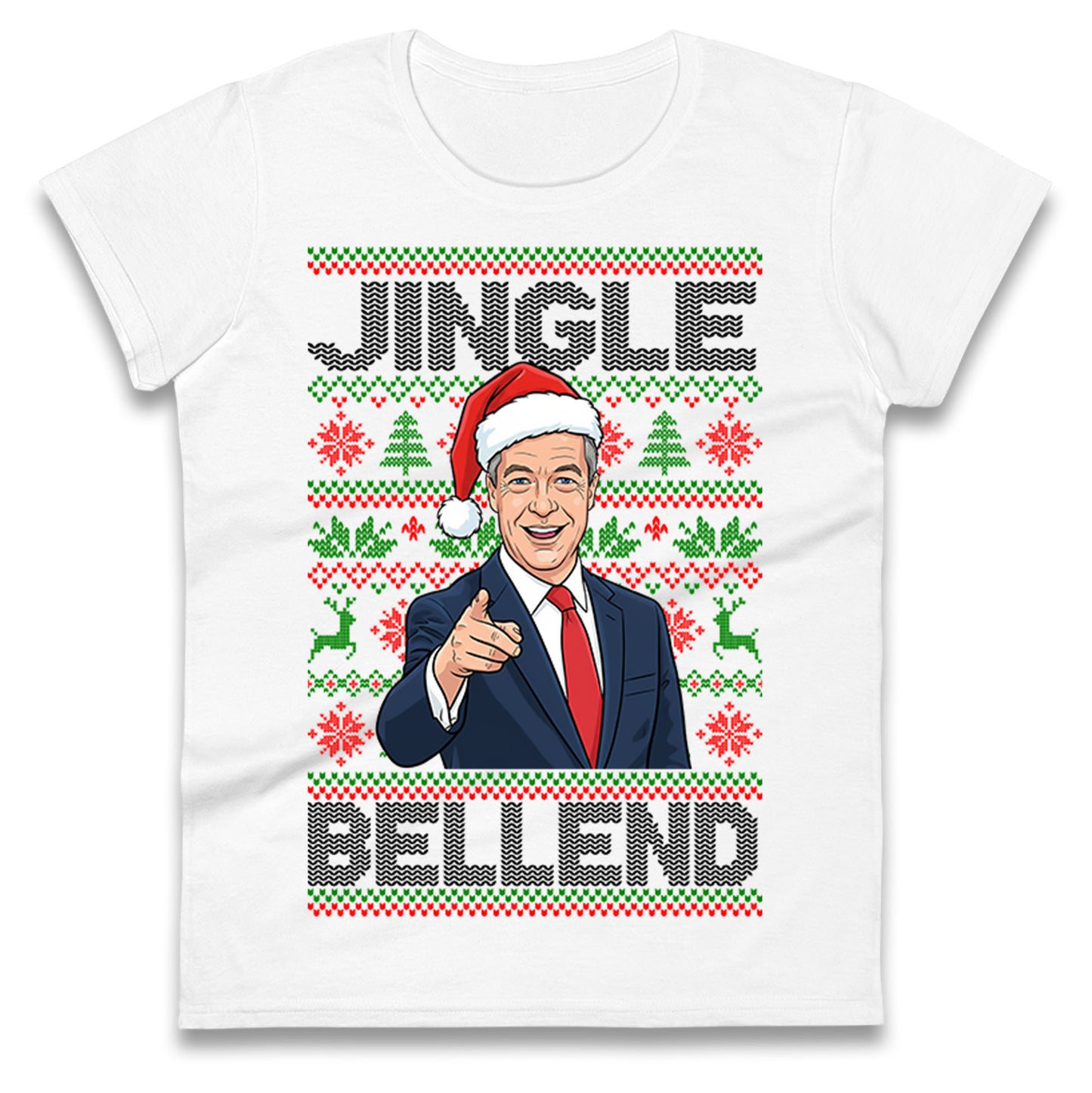Nigel Farage Christmas Ladies T Shirt
