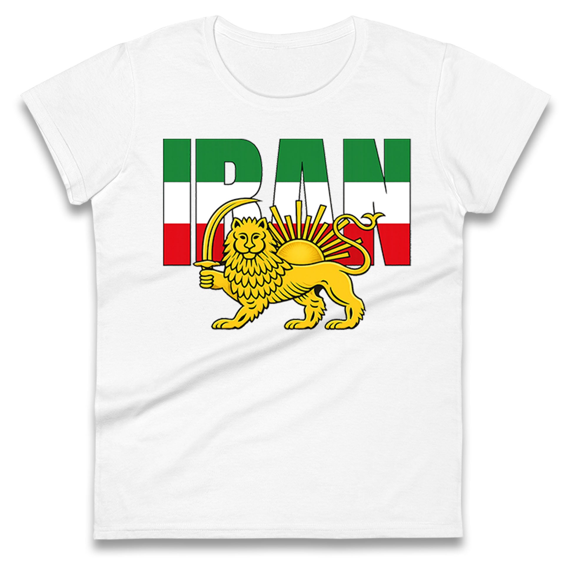 Iran Flag Ladies T Shirt