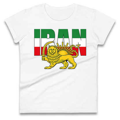 Iran Flag Ladies T Shirt