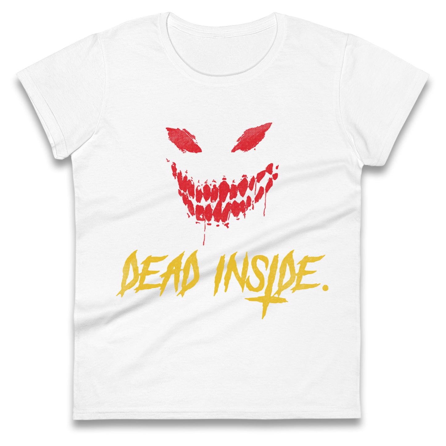 Horror Face Dead Inside Halloween Womens t shirt