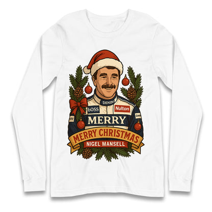 Nigel Mansell Christmas Longsleeve T Shirt