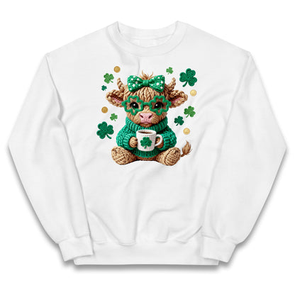 Cute Cow St Patrick Kids Jumper