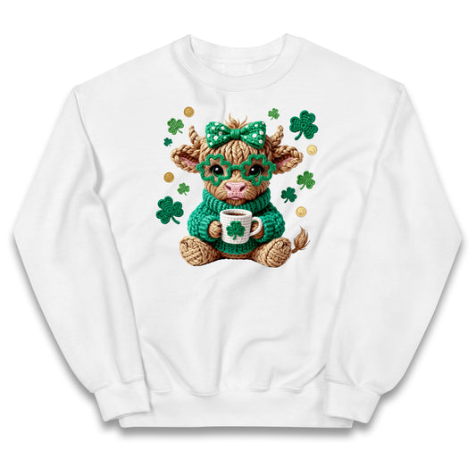 Cute Cow St Patrick Kids Jumper