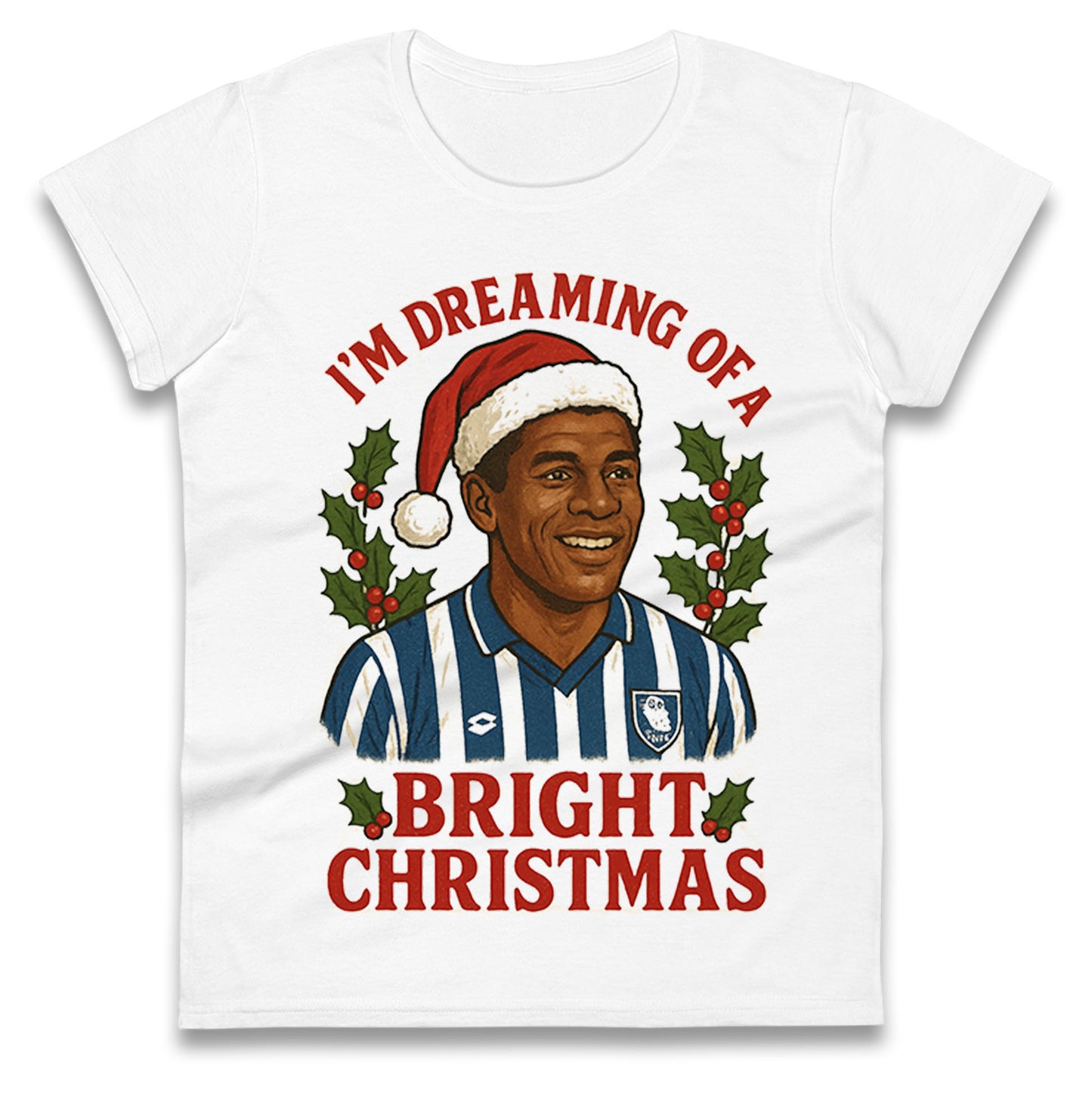 Sheff Wed Christmas Ladies T Shirt 