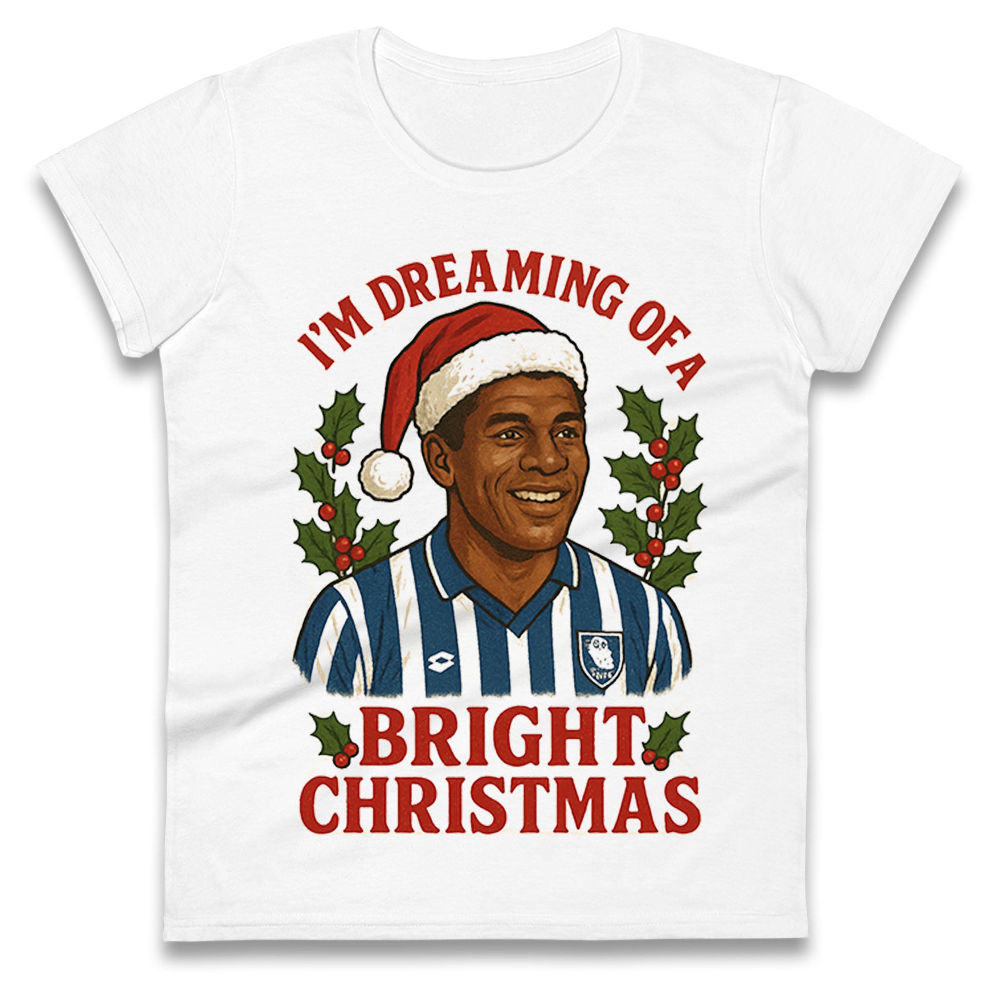 Sheff Wed Christmas Ladies T Shirt 
