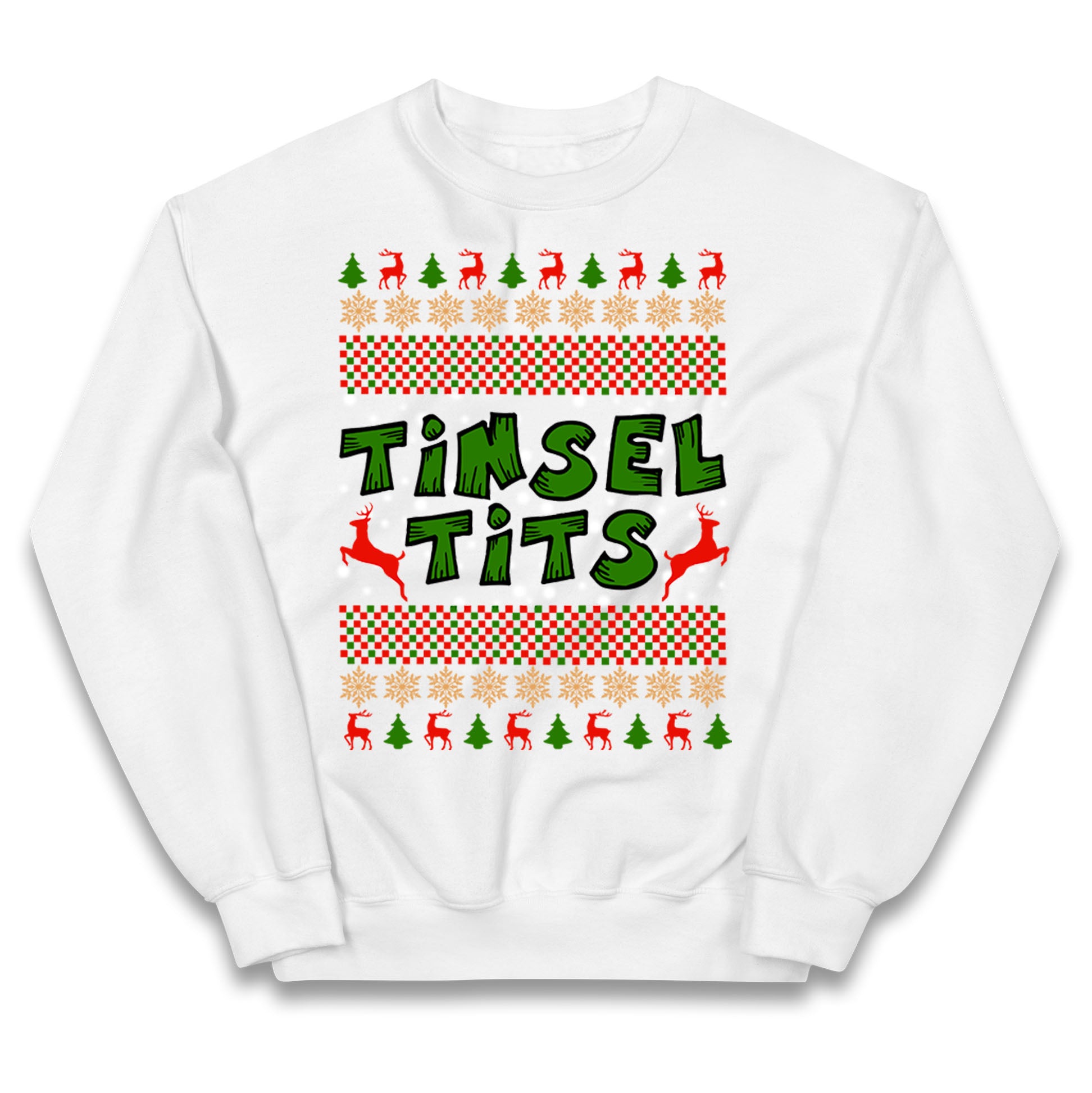 Christmas Tinsel Tits Funny Jumper