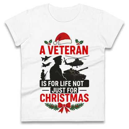 Veteran Christmas Ladies T Shirt 
