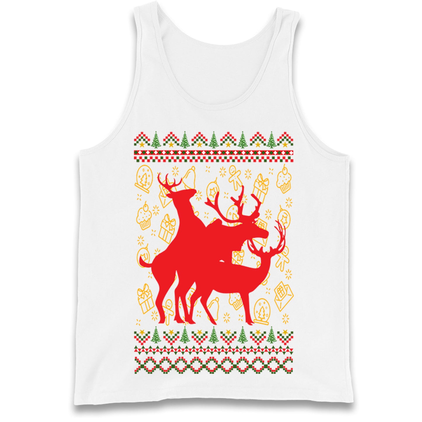 Reindeer Making Fun Christmas Tank Top