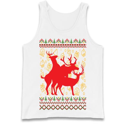 Reindeer Making Fun Christmas Tank Top