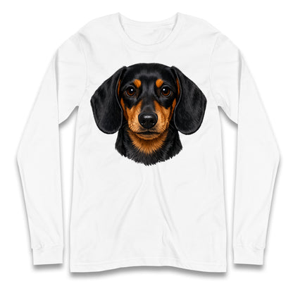 Dachshund Dog Face Longsleeve T Shirt