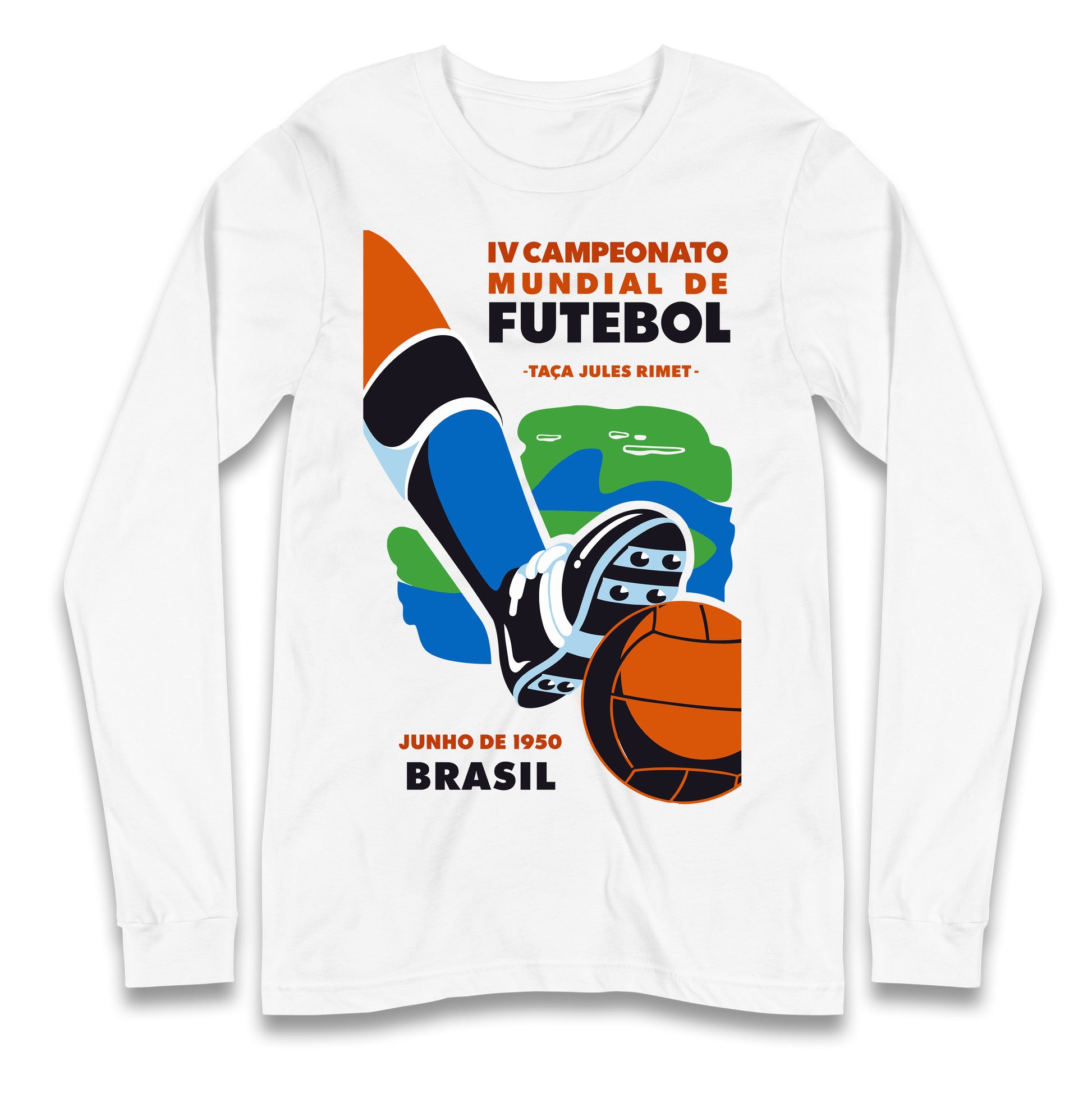 Brasil 1950 Retro World Cup Longsleeve T Shirt
