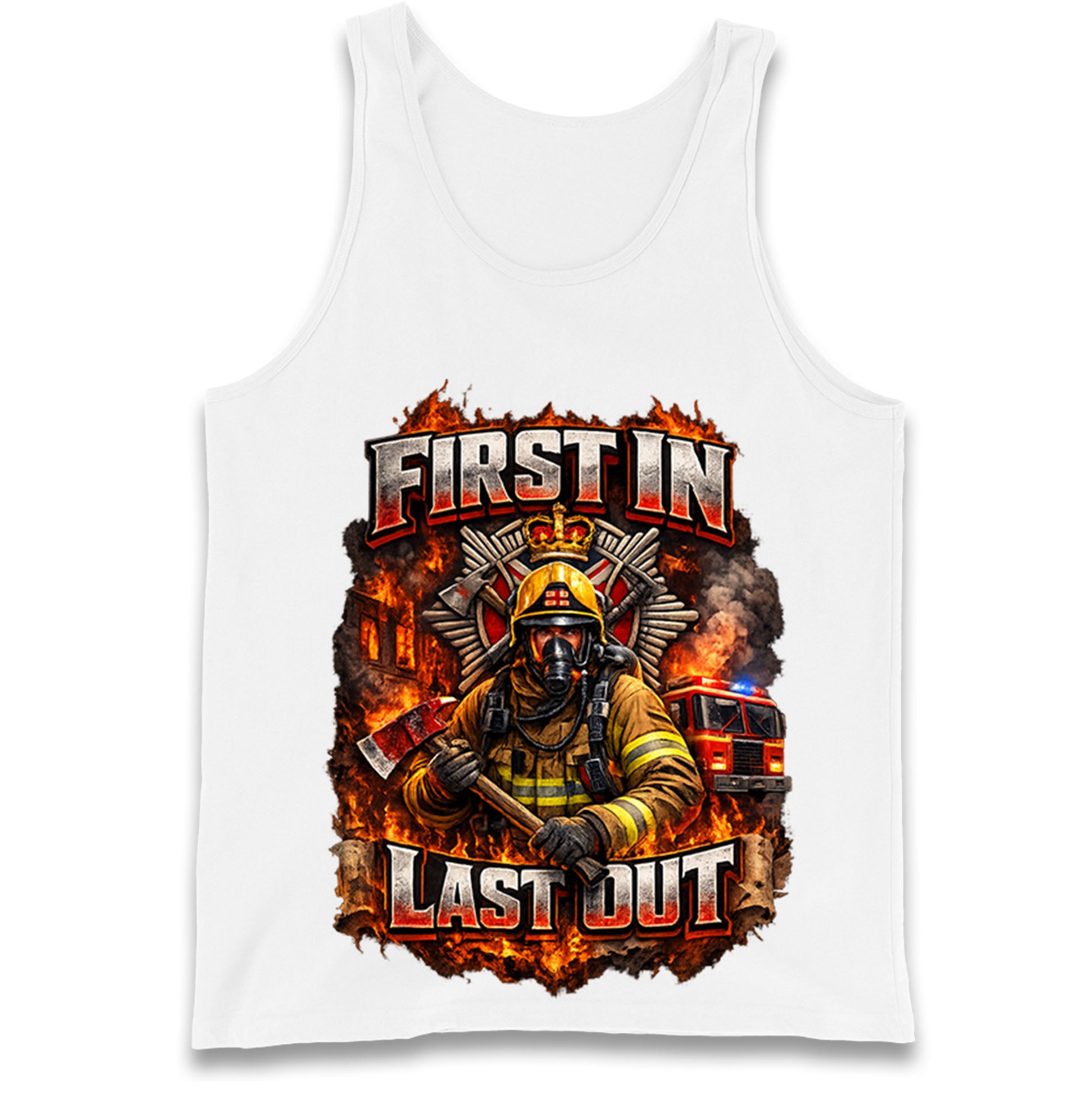Firefighter First in Last Out Tank Top