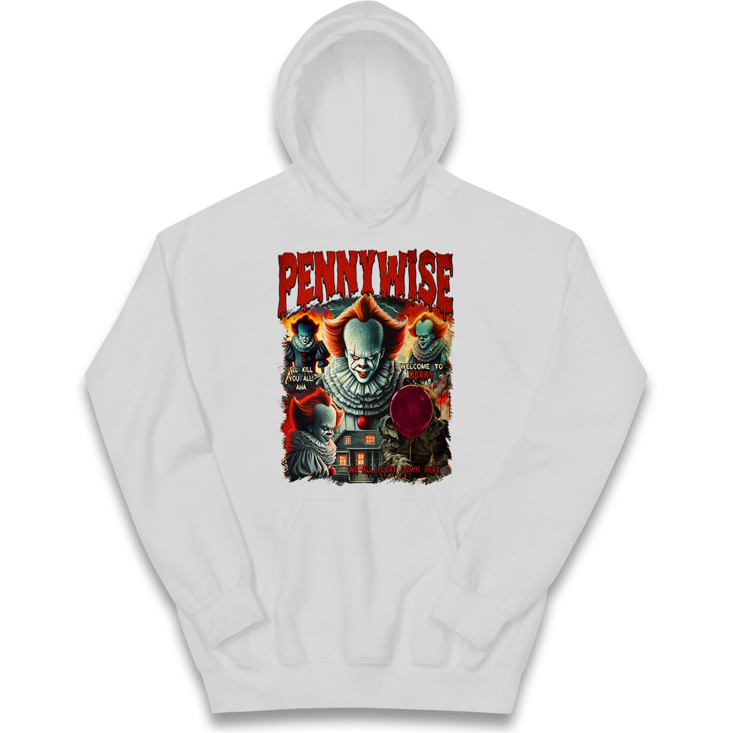 The Clown Pennywise Halloween Bootleg Kids Hoodie