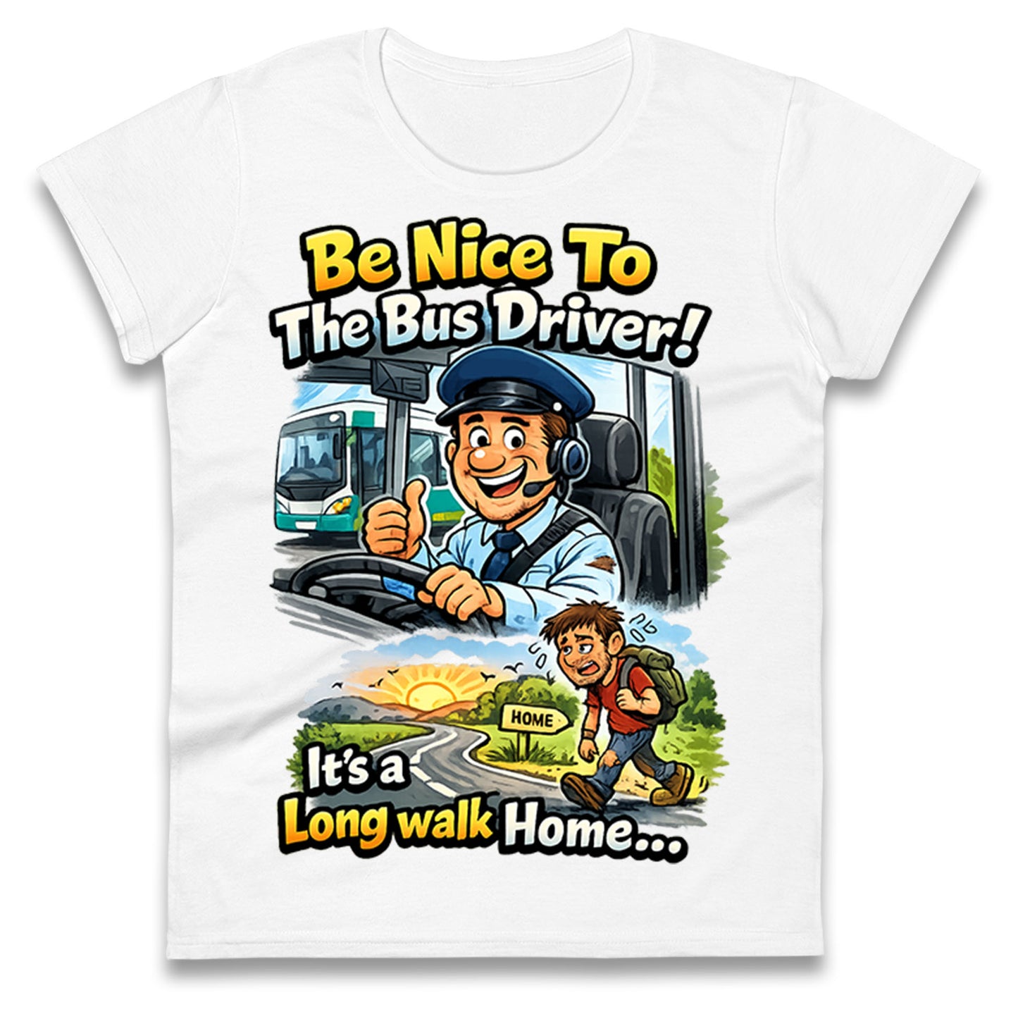 Bus Driver Ladies T Shirt
