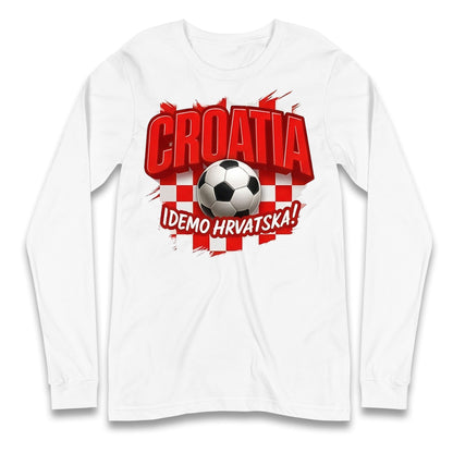 Croatia Retro World Cup Longsleeve T Shirt