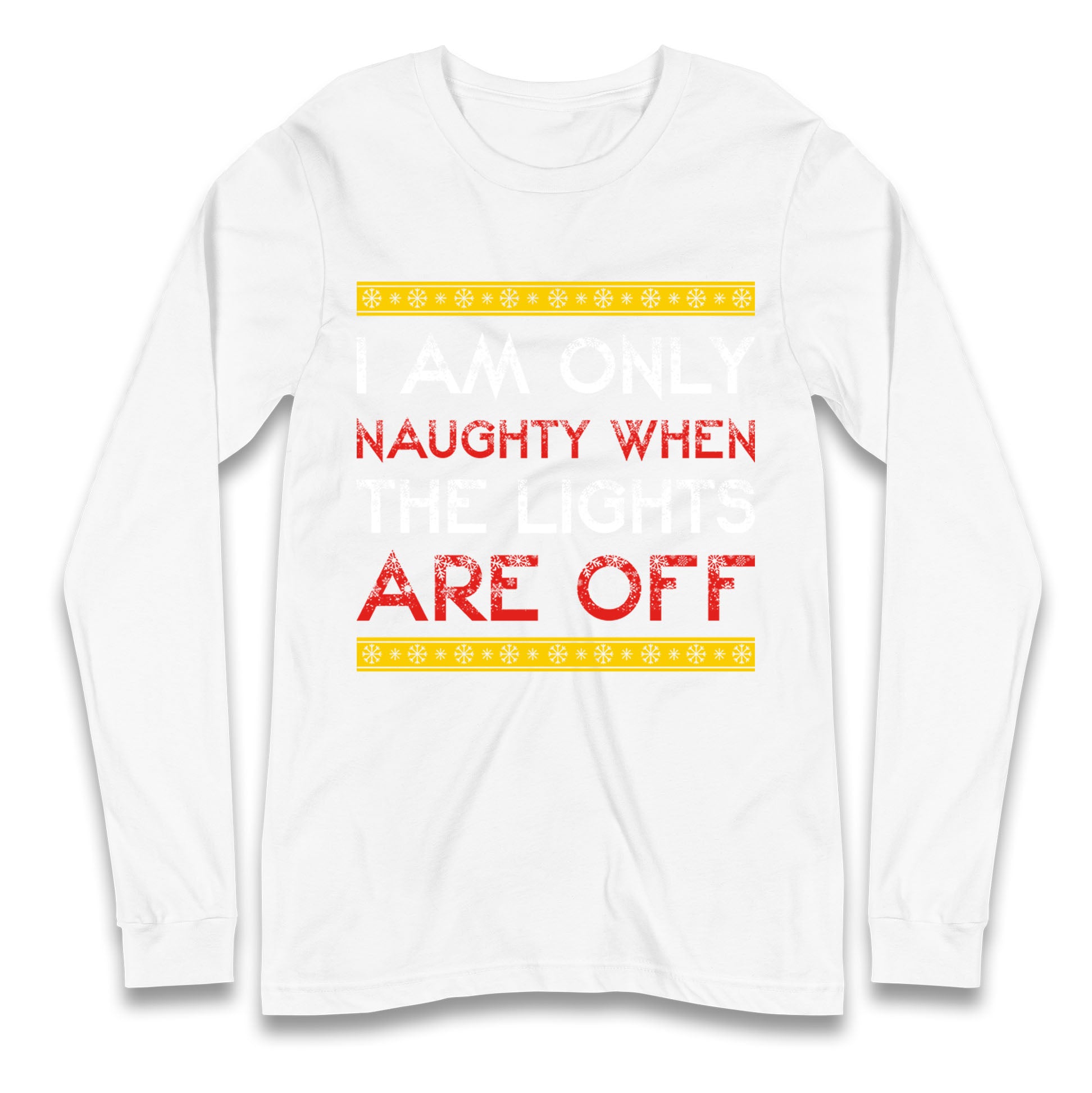 naughty christmas long sleeve t shirt