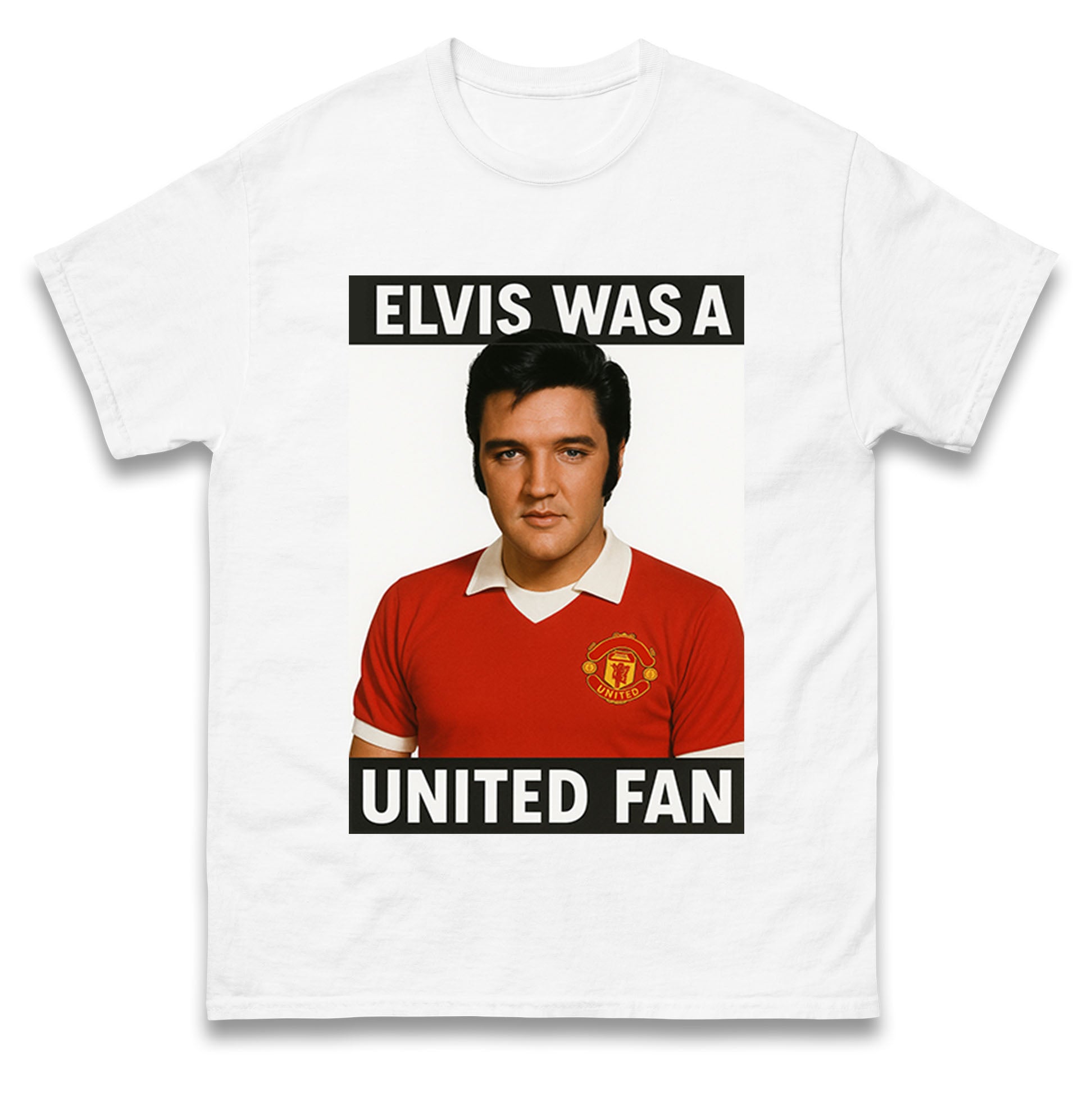 Elvis Presley Mnchester United T Shirt