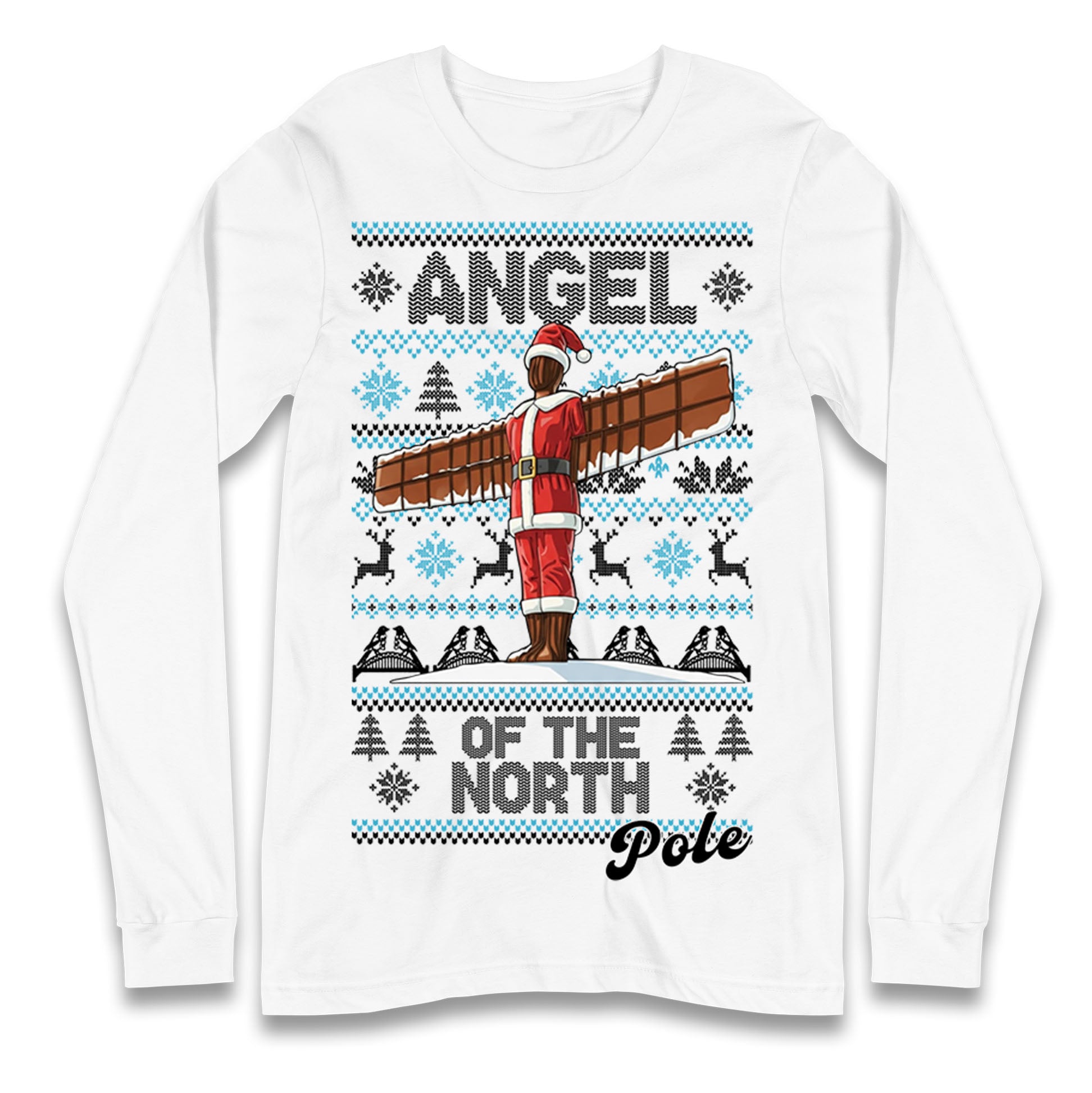 Angel Of The North Pole Christmas Longsleeve T Shirt