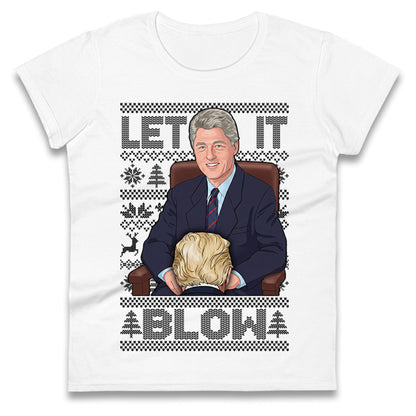 Bill Clinton Christmas Ladies T Shirt