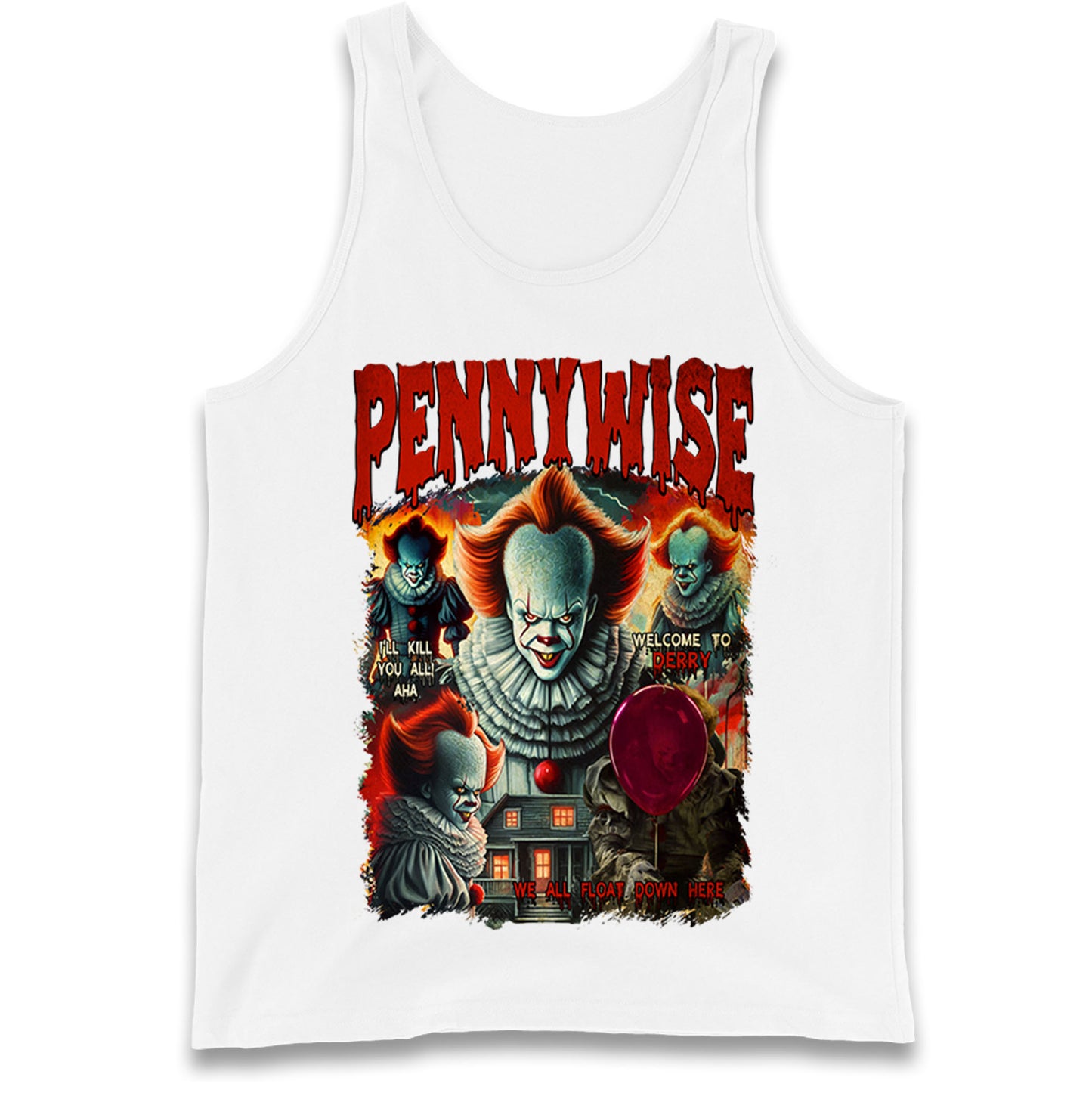The Clown Pennywise Halloween Bootleg Tank Top