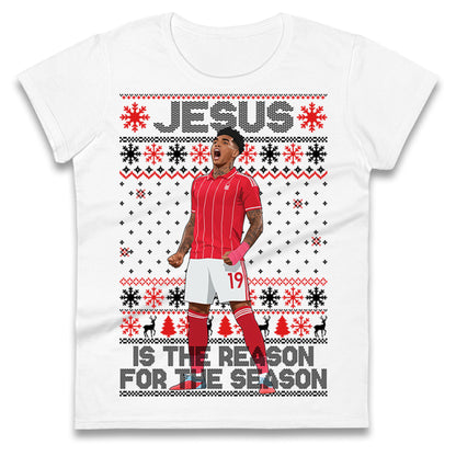 Nottm Forest FC Christmas Ladies T Shirt