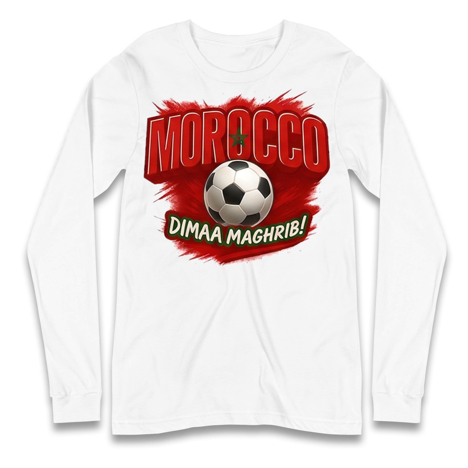 Morocco Retro World Cup Longsleeve T Shirt