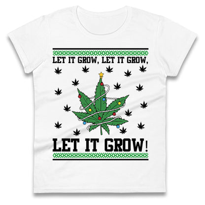 Cannabis Christmas Ladies T Shirt