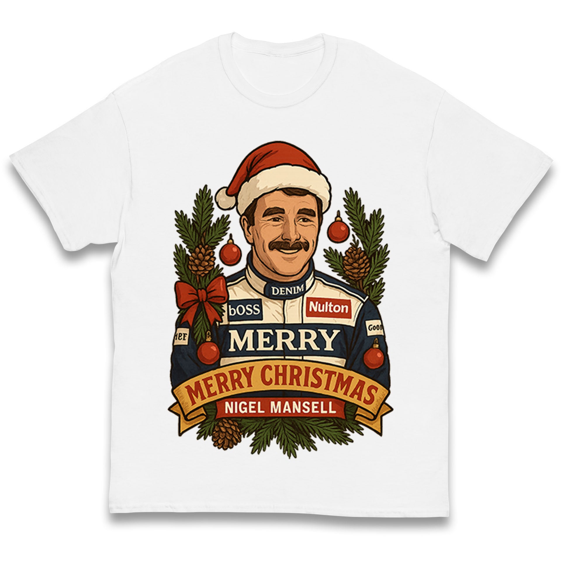 Nigel Mansell Christmas Kids T Shirt