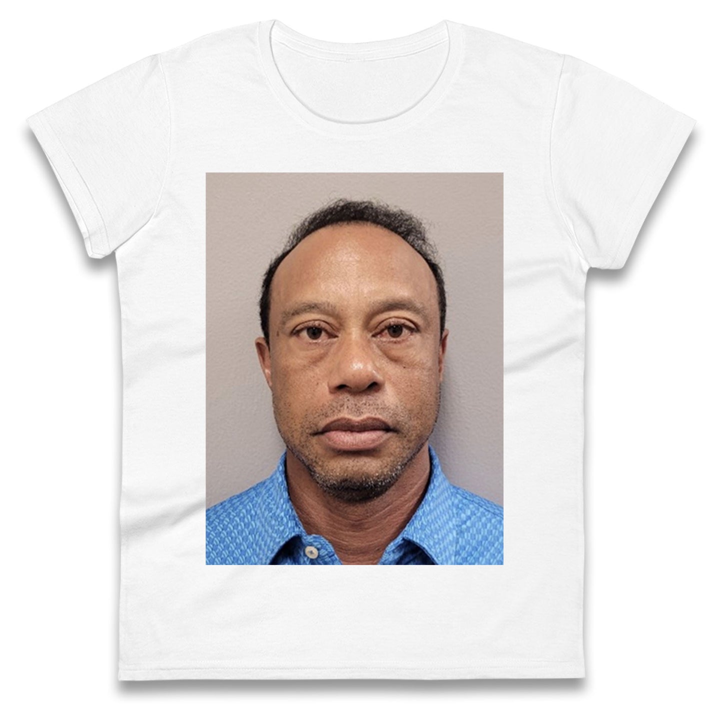 Tiger Woods Mugshot Ladies T Shirt
