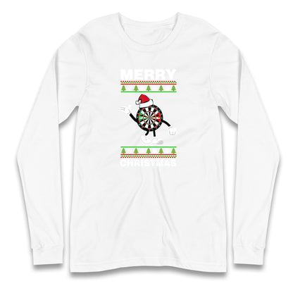 dartboard christmas santa costume long sleeve t shirt
