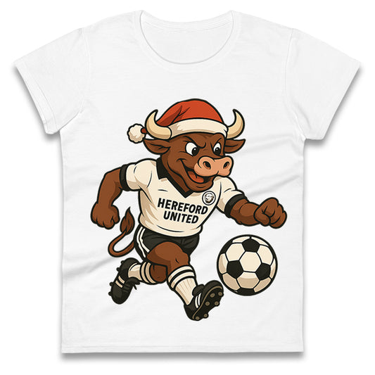 Retro Hereford Christmas Ladies T Shirt